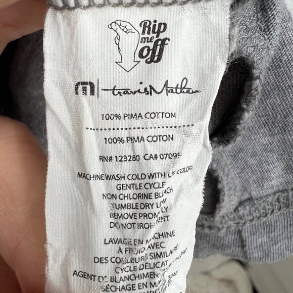 Travis Matthew Short sleeve T-shirt for men XXL Gray Graphic Tee Logo - Picture 4 of 6